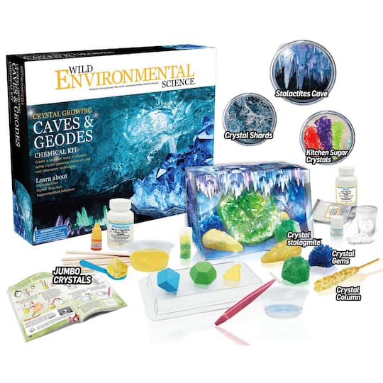 Learning Advantage&#x2122; Wild Environmental Science&#x2122; Crystal Growing Caves &#x26; Geodes Chemical Kit